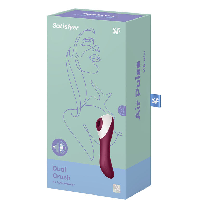 Satisfyer Dual Crush Air Pulse Stimulator with Vibration Red