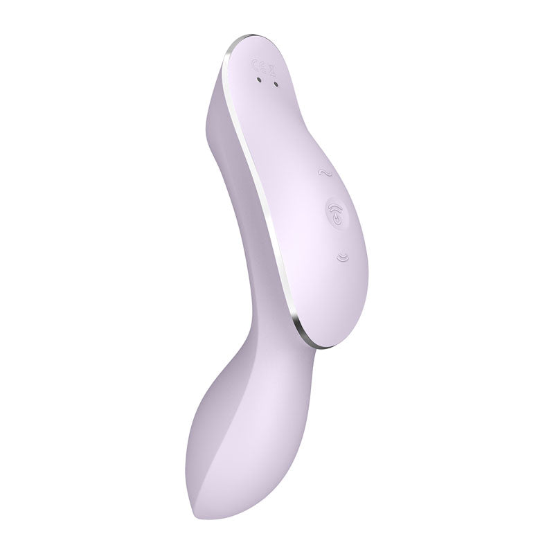 Satisfyer Curvy Trinity 2 USB Rechargeable Air Pulse Stimulator Vibrator Violet