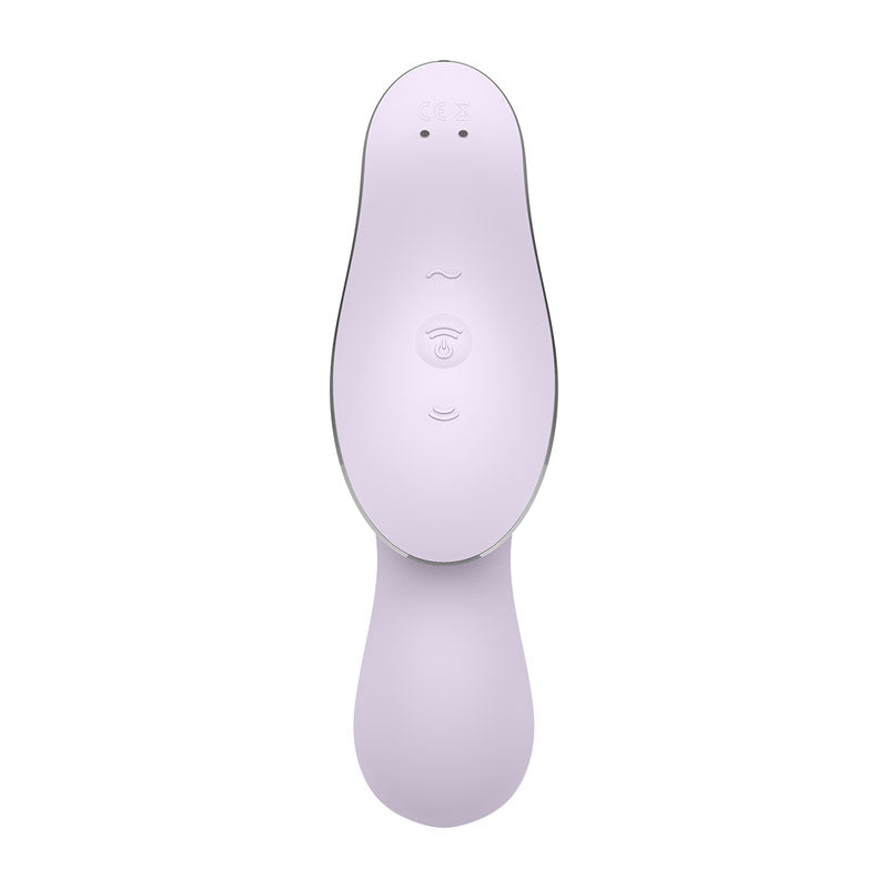 Satisfyer Curvy Trinity 2 USB Rechargeable Air Pulse Stimulator Vibrator Violet