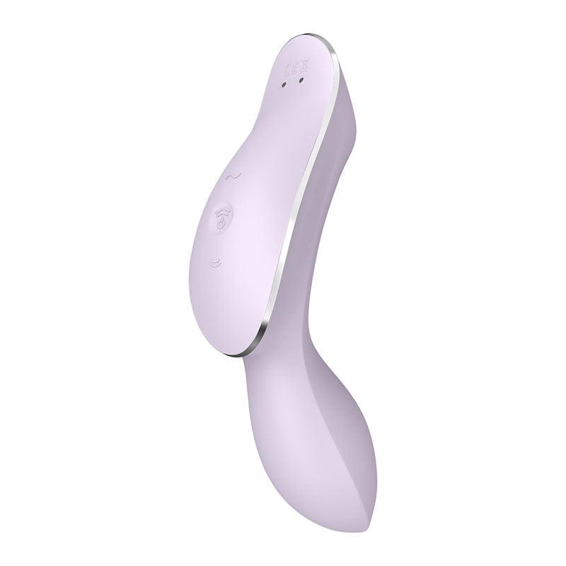 Satisfyer Curvy Trinity 2 USB Rechargeable Air Pulse Stimulator Vibrator Violet