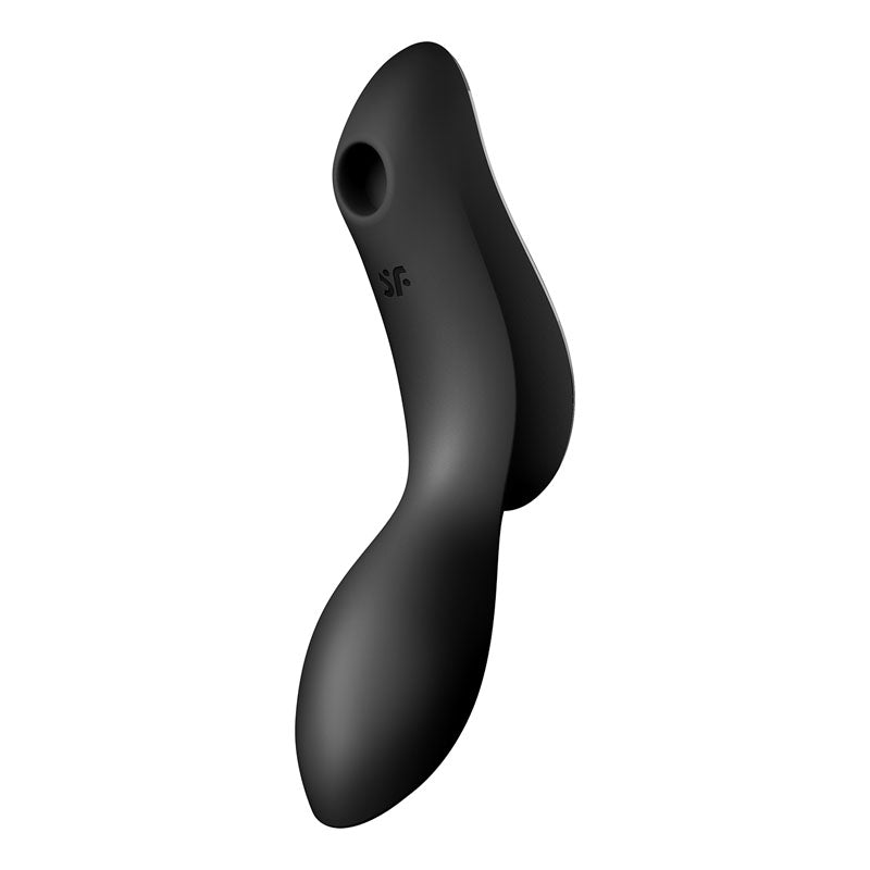 Satisfyer Curvy Trinity 2 USB Rechargeable Air Pulse Stimulator & Vibrator Black