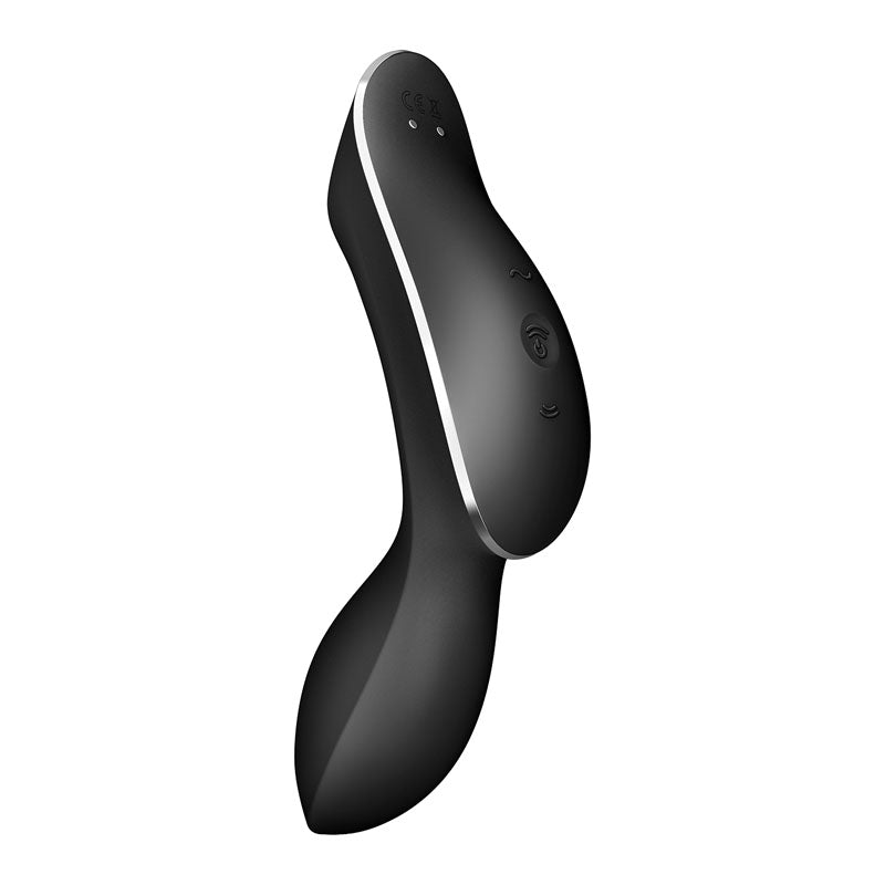 Satisfyer Curvy Trinity 2 USB Rechargeable Air Pulse Stimulator & Vibrator Black