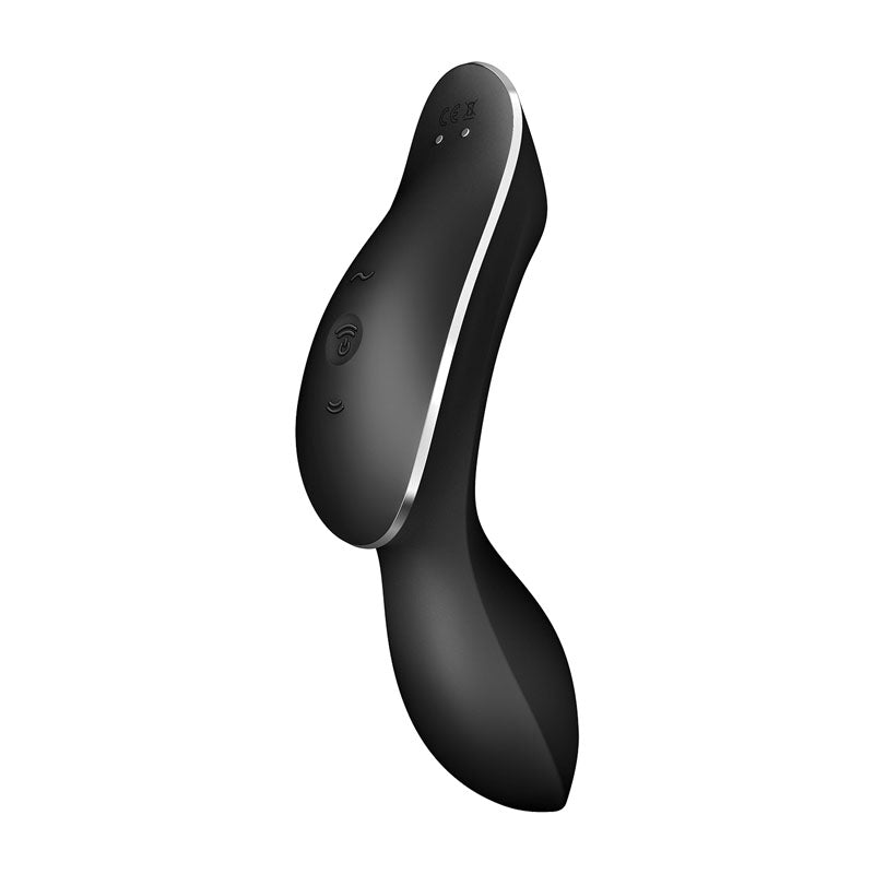 Satisfyer Curvy Trinity 2 USB Rechargeable Air Pulse Stimulator & Vibrator Black