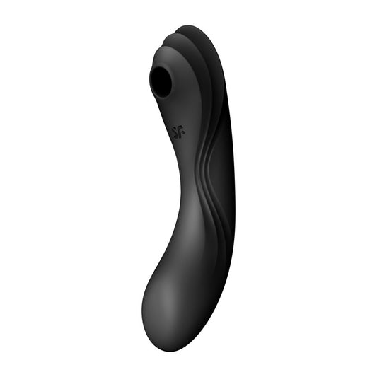 Satisfyer Curvy Trinity 4 Rechargeable Air Pulse Stimulator & Vibrator Black