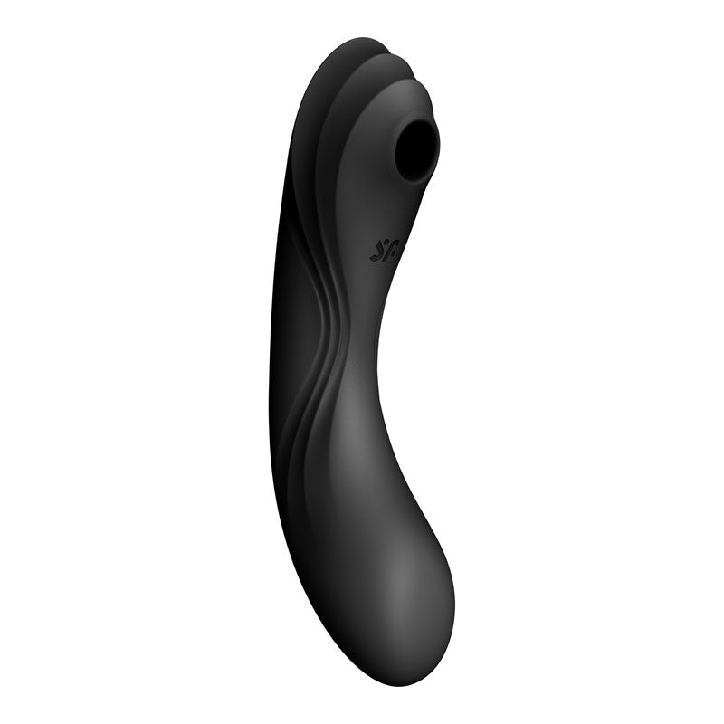 Satisfyer Curvy Trinity 4 Rechargeable Air Pulse Stimulator & Vibrator Black