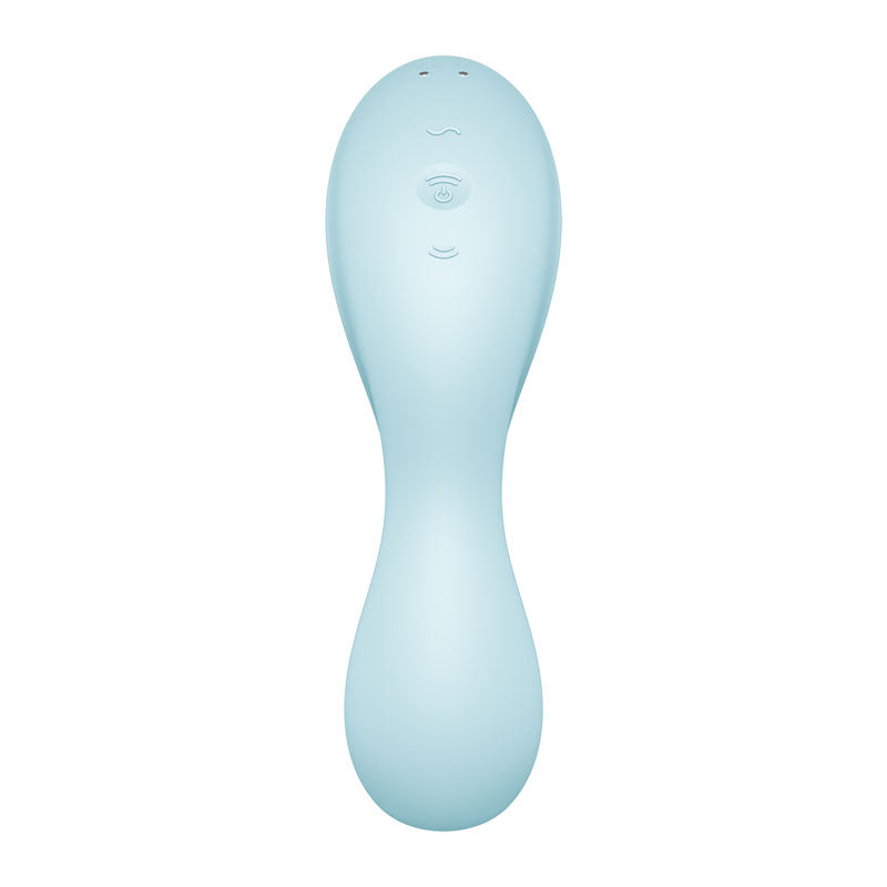 Satisfyer Curvy Trinity 5 Air Pulse Stimulator & Vibrator with App Control Blue