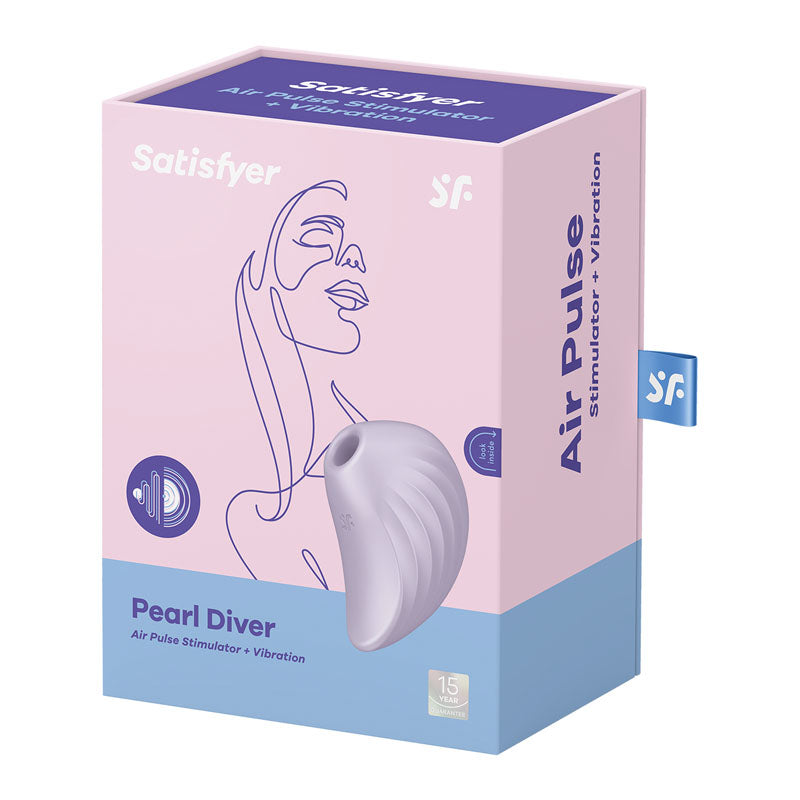 Satisfyer Pearl Diver USB Rechargeable Air Pulsation Clitoral Stimulator Violet