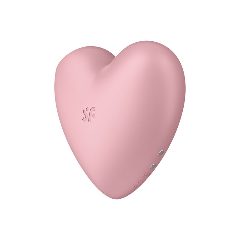 Satisfyer Cutie Heart USB Recharge Air Pulsation Clitoral Stimulator Light Red