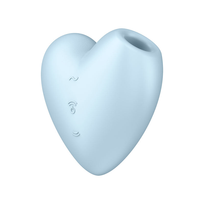 Satisfyer Cutie Heart USB Recharge Air Pulsation Clitoral Stimulator Blue