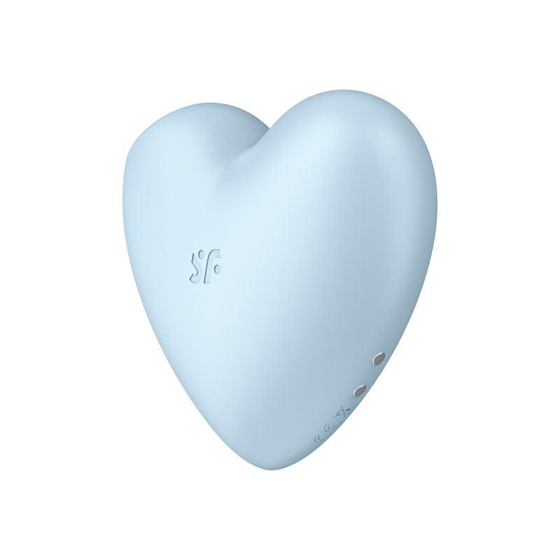 Satisfyer Cutie Heart USB Recharge Air Pulsation Clitoral Stimulator Blue