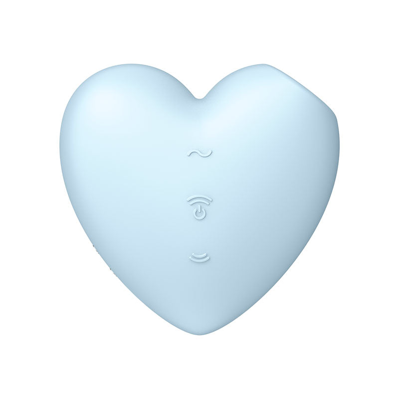 Satisfyer Cutie Heart USB Recharge Air Pulsation Clitoral Stimulator Blue