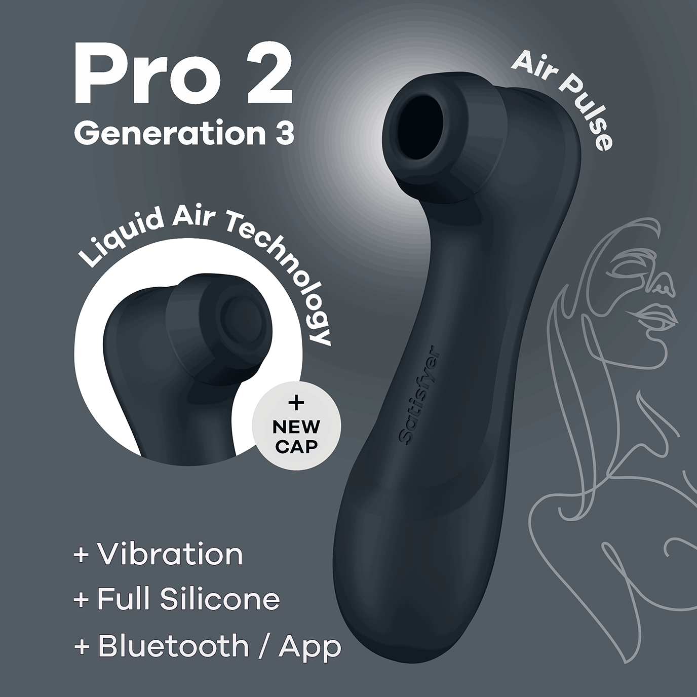 Satisfyer Pro 2 Generation 3 with App Control - Dark Grey