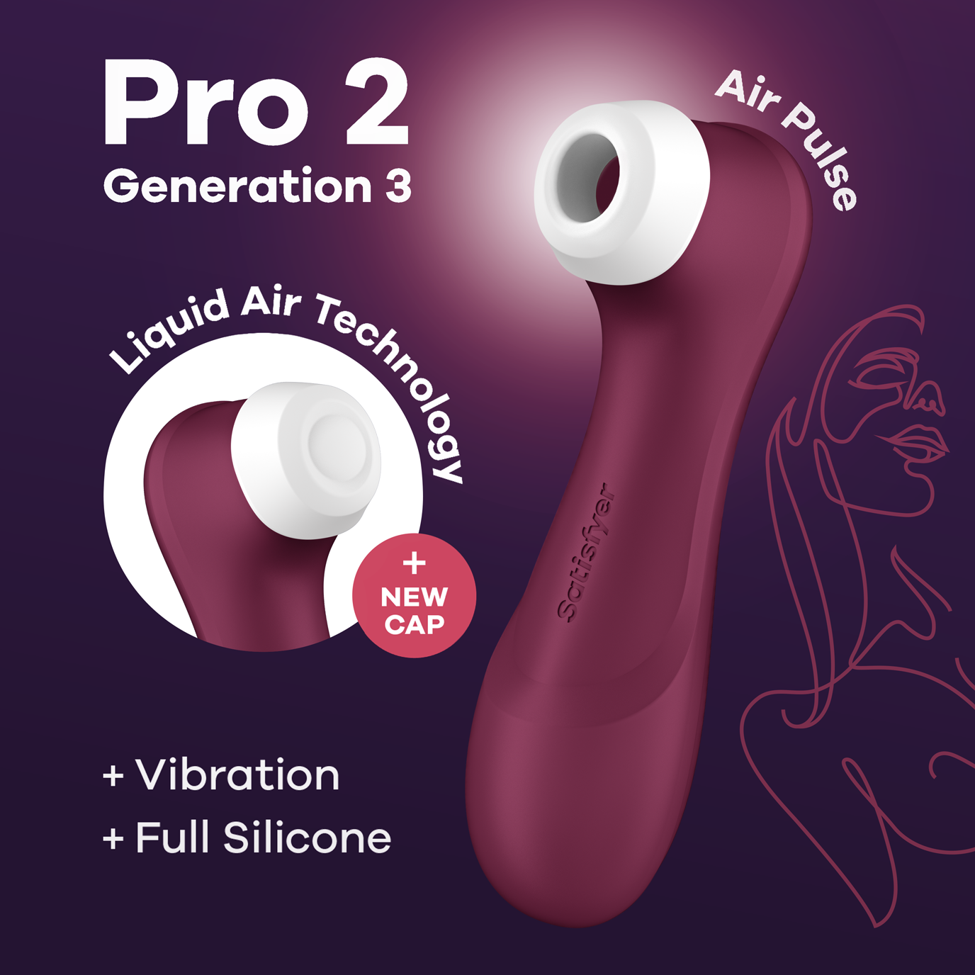 Satisfyer Pro 2 Generation 3 - Wine Red