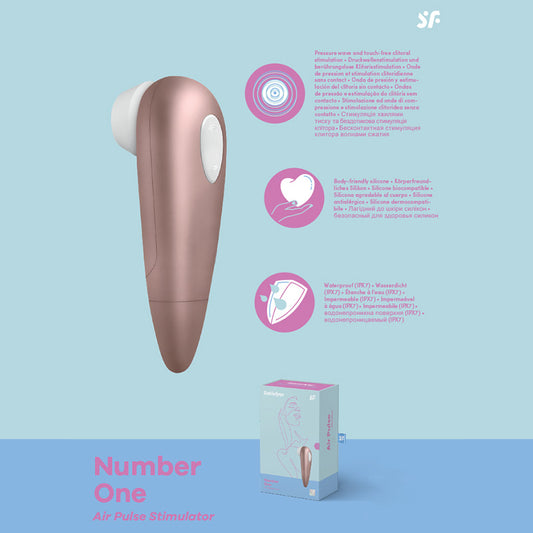 Satisfyer Number 1 Touch-Free Clitoral Stimulator - Rose Gold