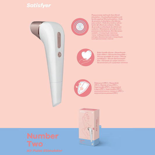 Satisfyer Number 2 Touch-Free Clitoral Stimulator - White