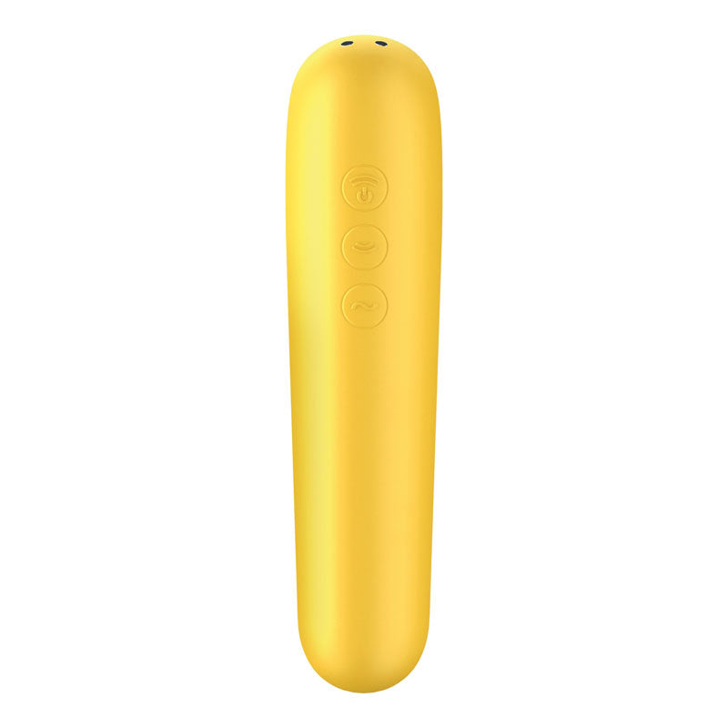 Satisfyer Dual Love App Controlled Touch-Free USB Clitoral Stimulator - Yellow