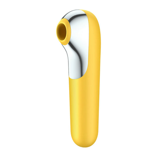 Satisfyer Dual Love App Controlled Touch-Free USB Clitoral Stimulator - Yellow