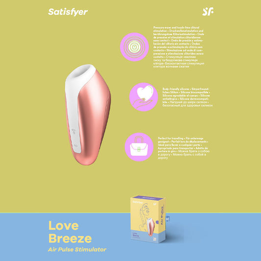 Satisfyer Love Breeze USB Recharge Clitoral Stimulator & Vibration - Copper