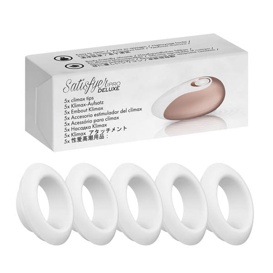 Satisfyer Pro Deluxe Climax Heads - 5 Replacement Silicone Heads - 5 Pack