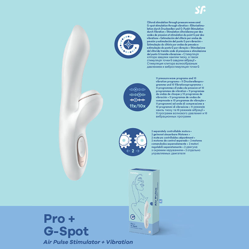 Satisfyer Pro + G-Spot USB Rabbit Vibrator with Touch-Free Clitoral Stimulator